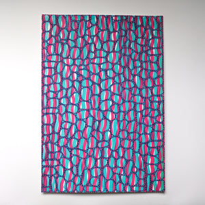 Blue, Magenta And Turquoise Abstract Art