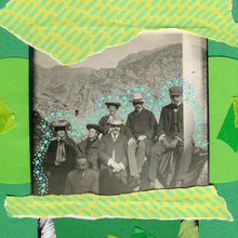 将图片加载到图库查看器，Green Original Mixed Media Collage Artwork On Paper - Naomi Vona Art

