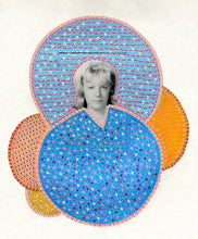 Carica l&#39;immagine nel visualizzatore di Gallery, Orange And Light Blue Abstract Patterns Art Collage - Naomi Vona Art
