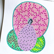 将图片加载到图库查看器，Vibrant Green And Pink Paper Art Collage - Naomi Vona Art

