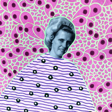 Cargar imagen en el visor de la galería, Vibrant Green And Pink Paper Art Collage - Naomi Vona Art
