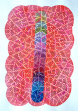 将图片加载到图库查看器，Neon Red And Rainbow Colours Abstract Drawing Collage - Naomi Vona Art
