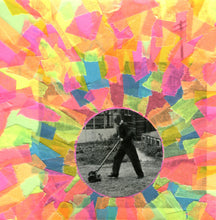 Load image into Gallery viewer, Vintage Man Cutting Grass Photo Art Altered With Tape - Naomi Vona Art
