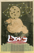 Cargar imagen en el visor de la galería, Dadaist Collage Over Baby Portrait Photo - Naomi Vona Art

