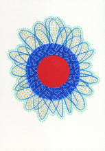 将图片加载到图库查看器，Electric Blue And Red Abstract Collage - Naomi Vona Art
