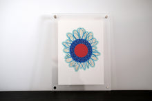 将图片加载到图库查看器，Electric Blue And Red Abstract Collage - Naomi Vona Art
