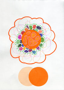 Orange Abstract Art Collage - Naomi Vona Art