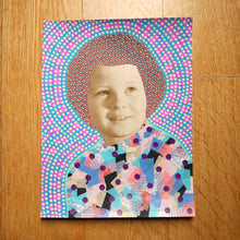 Load image into Gallery viewer, Vintage Baby Girl Art Collage Altered With Pens And Washi Tape - Naomi Vona Art
