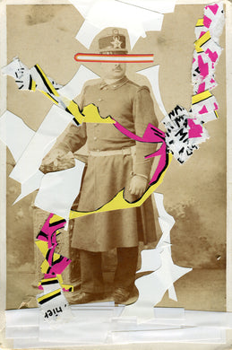 Collage Of Vintage Man In Uniform Photography - Naomi Vona Art