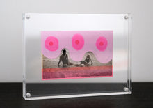 Cargar imagen en el visor de la galería, Humorous Neon Pink Art On Vintage Beach Portrait - Naomi Vona Art
