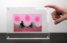 Load image into Gallery viewer, Humorous Neon Pink Art On Vintage Beach Portrait - Naomi Vona Art
