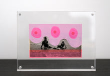 Charger l&#39;image dans la galerie, Humorous Neon Pink Art On Vintage Beach Portrait - Naomi Vona Art
