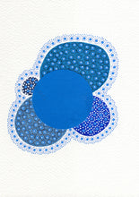 Charger l&#39;image dans la galerie, Blue Abstract Organic Art Collage - Naomi Vona Art
