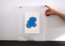 将图片加载到图库查看器，Blue Abstract Organic Art Collage - Naomi Vona Art
