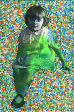将图片加载到图库查看器，Confetti Decoration Art Collage On Vintage Baby Girl Photo - Naomi Vona Art
