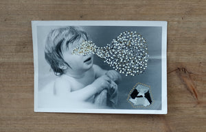 Black, Golden And Silver Contemporary Art Collage - Naomi Vona Art