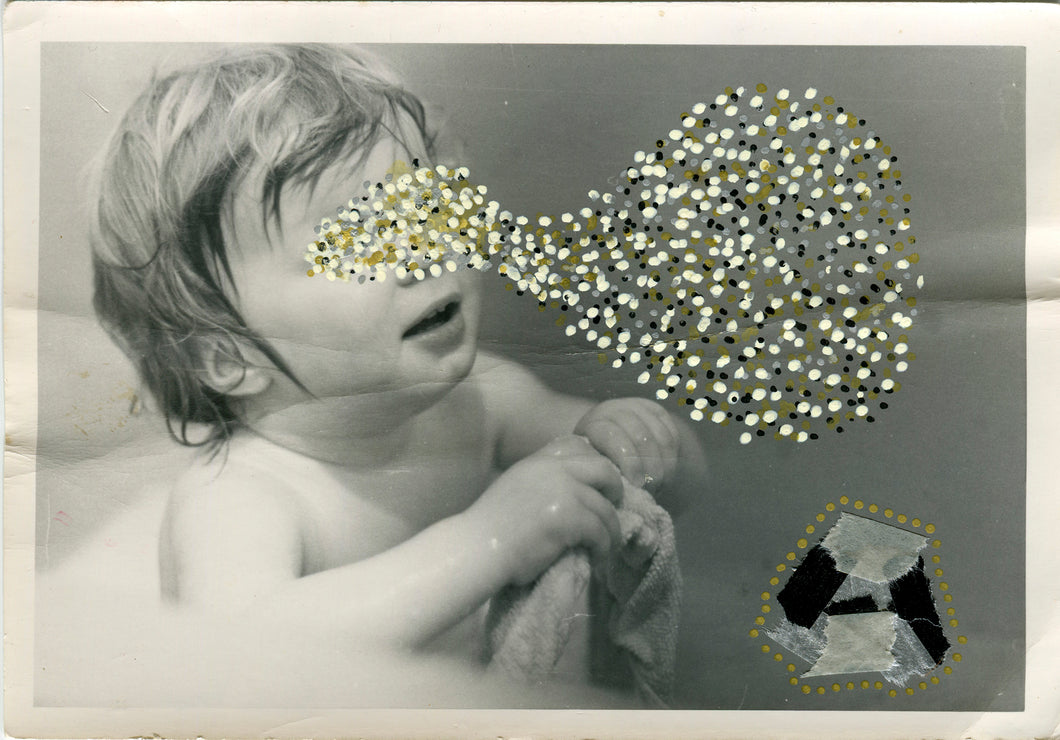 Black, Golden And Silver Contemporary Art Collage - Naomi Vona Art