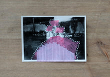 Charger l&#39;image dans la galerie, Neon Pink, Lilac And Purple Art Collage On Vintage Portrait - Naomi Vona Art
