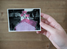 画像をギャラリービューアに読み込む, Neon Pink, Lilac And Purple Art Collage On Vintage Portrait - Naomi Vona Art
