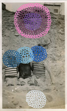 Carica l&#39;immagine nel visualizzatore di Gallery, Collage On Vintage Kids At The Beach Portrait Photo - Naomi Vona Art

