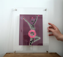 Load image into Gallery viewer, Burgundy, Neon Pink And Purple Original Art On Erotic Nude Portrait - Naomi Vona Art
