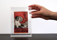 Charger l&#39;image dans la galerie, Vintage Baby Boy Portrait Photo Altered With Tape And Pens - Naomi Vona Art
