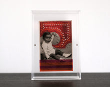 Charger l&#39;image dans la galerie, Vintage Baby Boy Portrait Photo Altered With Tape And Pens - Naomi Vona Art
