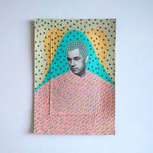 Art Collage On Handmade Paper - Naomi Vona Art