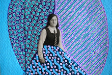 Cargar imagen en el visor de la galería, Blue Shades Mixed Media Art Collage - Naomi Vona Art

