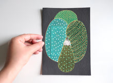 Cargar imagen en el visor de la galería, Grey Green Collage Art for Sale - Naomi Vona Art
