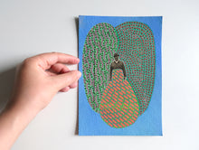 Cargar imagen en el visor de la galería, Turquoise And Green Abstract Collage Art - Naomi Vona Art
