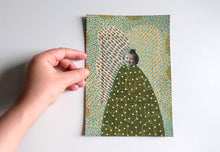 Cargar imagen en el visor de la galería, Pastel Green Mixed Media Collage - Naomi Vona Art
