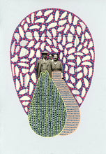 Carica l&#39;immagine nel visualizzatore di Gallery, Grey And Neon Mixed Media Collage Art

