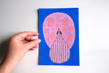 Load image into Gallery viewer, Electric Blue And Pastel Pink Art Collage On Paper
