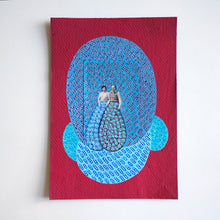 Carica l&#39;immagine nel visualizzatore di Gallery, Red And Blue Collage On Paper
