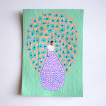 Load image into Gallery viewer, Mint Green, Blue And Pink Collage Art

