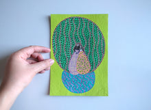Cargar imagen en el visor de la galería, Green Blue And Orange Collage Art
