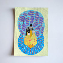 Carica l&#39;immagine nel visualizzatore di Gallery, Blue, Yellow and Purple Collage Art
