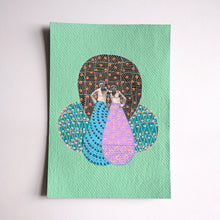 Load image into Gallery viewer, Mint green, Blue And Pink Art Collage
