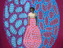 Carica l&#39;immagine nel visualizzatore di Gallery, Bordeaux, Blue And Purple Collage On Paper
