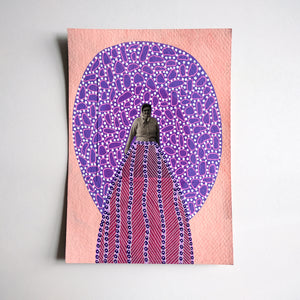 Pink Purple Art On Paper