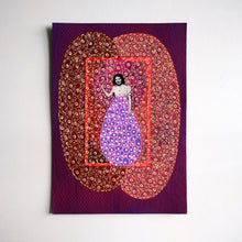 Charger l&#39;image dans la galerie, Bordeaux Pink Elegant Collage Art On Paper
