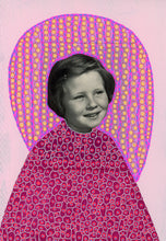 Cargar imagen en el visor de la galería, Pink, Yellow And Red Art On Retro Portrait Photo

