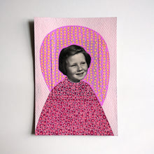 Cargar imagen en el visor de la galería, Pink, Yellow And Red Art On Retro Portrait Photo
