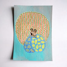 Charger l&#39;image dans la galerie, Mint Green and soft Pastels Collage Art On Paper
