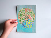 将图片加载到图库查看器，Mint Green and soft Pastels Collage Art On Paper
