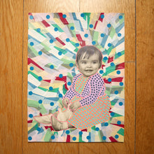 Load image into Gallery viewer, Sweet Vintage Baby Girl Portrait Altered By Hand - Naomi Vona Art
