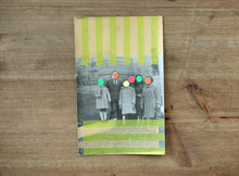 将图片加载到图库查看器，Vintage Family Portrait Photo Altered With Neon Colours - Naomi Vona Art
