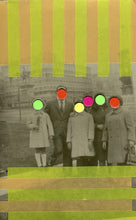 将图片加载到图库查看器，Vintage Family Portrait Photo Altered With Neon Colours - Naomi Vona Art
