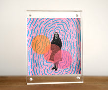 Charger l&#39;image dans la galerie, Pink Vintage Smiling Nun Portrait Altered - Naomi Vona Art
